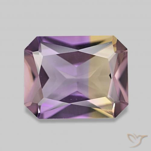 2.37 ct Bi-color Ametrine Gemstone, Ametrine Gem in Octagon / Scissor Cut Shape for Sale.