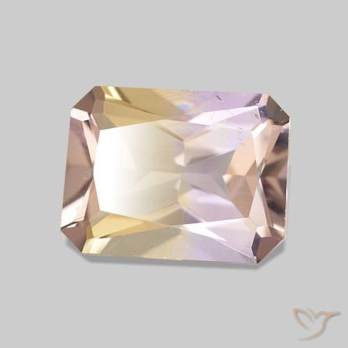1.66 ct Bi-color Ametrine Stone, Natural Ametrine in Octagon / Scissor Cut Shape for Sale