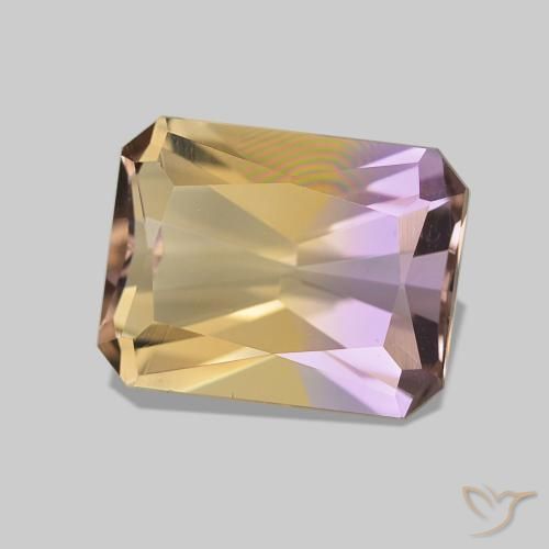 1.96 ct Bi-color Ametrine Stone, Natural Ametrine in Octagon / Scissor Cut Shape for Sale