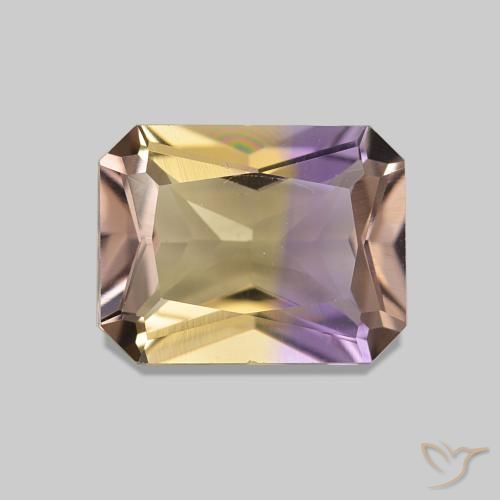 1.85 ct Bi-color Ametrine Gemstone, Ametrine Gem in Octagon / Scissor Cut Shape for Sale.