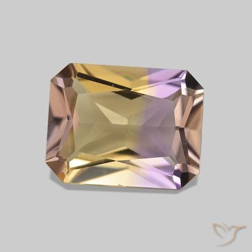 1.85 ct Bi-color Ametrine Stone, Natural Ametrine in Octagon / Scissor Cut Shape for Sale
