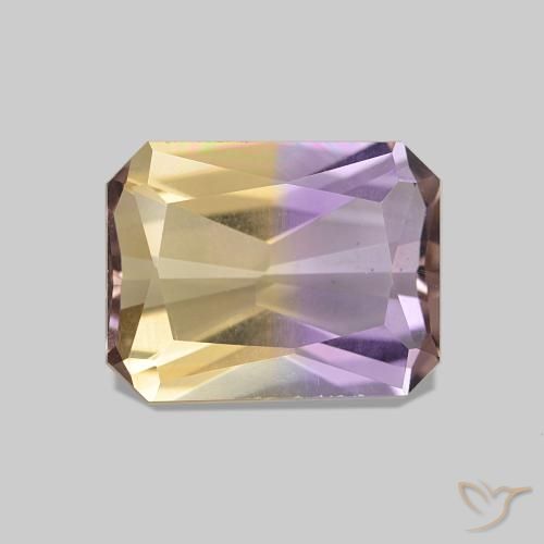 1.79ct Bi-color Ametrine Gemstones, Emerald Cut, VVS