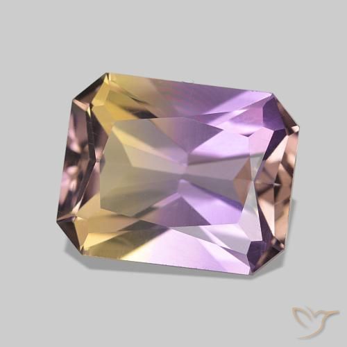 2.93 ct Bi-color Ametrine Stone, Natural Ametrine in Octagon / Scissor Cut Shape for Sale