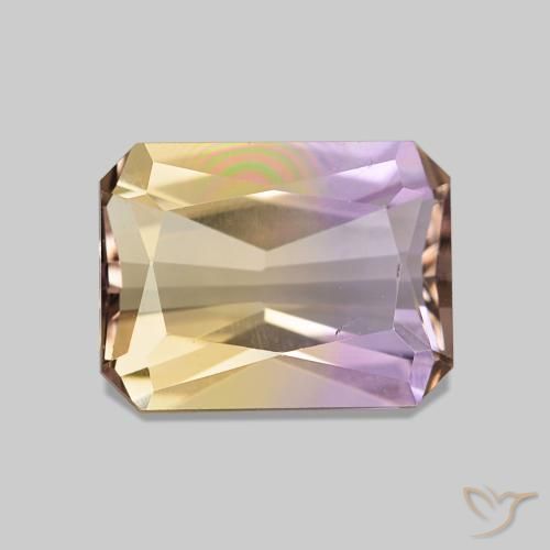 1.86 ct Bi-color Ametrine Gemstone, Ametrine Gem in Octagon / Scissor Cut Shape for Sale.
