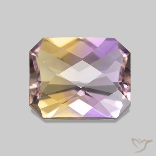 2.98ct Bi-color Ametrine Gemstones, Emerald Cut, VVS