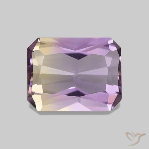 1.74 ct Bi-color Ametrine Gemstone, Ametrine Gem in Octagon / Scissor Cut Shape for Sale.