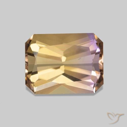 2.29 ct Bi-color Ametrine Gemstone, Ametrine Gem in Octagon / Scissor Cut Shape for Sale.