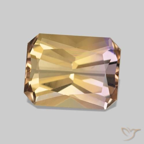2.29 ct Bi-color Ametrine Stone, Natural Ametrine in Octagon / Scissor Cut Shape for Sale