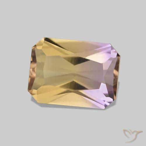 1.51 ct Bi-color Ametrine Stone, Natural Ametrine in Octagon Step Cut Shape for Sale