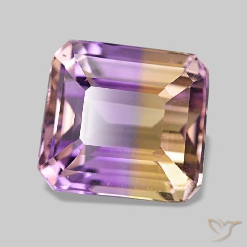 4.22 ct Bi-color Ametrine Stone, Natural Ametrine in Octagon Step Cut Shape for Sale
