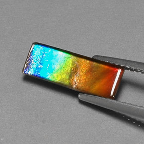 Ammolite Gemstone in 14 x 5 mm Size for Sale, Ammolite Stone in Multicolor Color