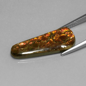 Ammolite Gemstone in 25 x 9.4 mm Size for Sale, Ammolite Stone in Multicolor Color