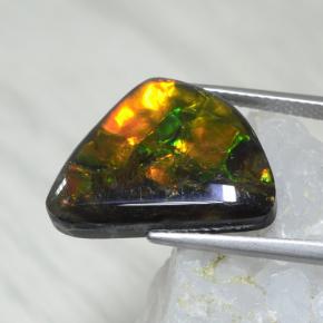 Ammolite Gemstone in 18.8 x 14.2 mm Size for Sale, Ammolite Stone in Multicolor Color