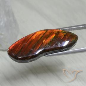 Ammolite Gemstone in 30.2 x 11.4 mm Size for Sale, Ammolite Stone in Multicolor Color