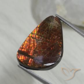 Ammolite Gemstone in 18.9 x 12.9 mm Size for Sale, Ammolite Stone in Multicolor Color