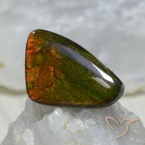 Ammolite Gemstone in 21 x 13 mm Size for Sale, Ammolite Stone in Multicolor Color