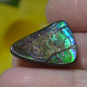 Ammolite Gemstone in 20.1 x 15.3 mm Size for Sale, Ammolite Stone in Multicolor Color
