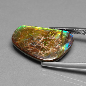 Ammolite Gemstone in 20.1 x 12.7 mm Size for Sale, Ammolite Stone in Multicolor Color