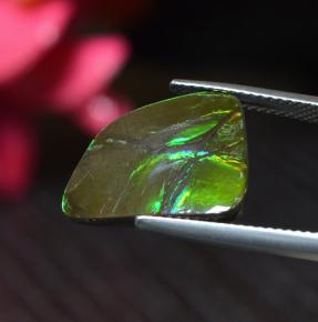 Ammolite Gemstone in 17.7 x 14 mm Size for Sale, Ammolite Stone in Multicolor Color