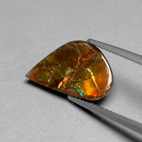 Ammolite Gemstone in 16.8 x 10.2 mm Size for Sale, Ammolite Stone in Multicolor Color