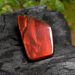 6.67 ct Multicolor Ammolite Gemstone, Ammolite Gem in Fancy Cabochon Shape for Sale.