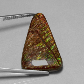 Ammolite Gemstone in 34.3 x 21.2 mm Size for Sale, Ammolite Stone in Multicolor Color