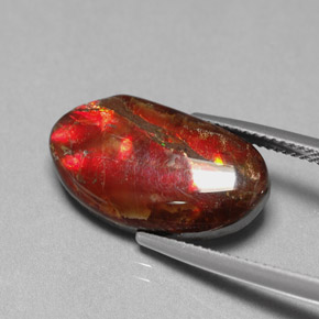 Ammolite Gemstone in 19.5 x 11 mm Size for Sale, Ammolite Stone in Multicolor Color
