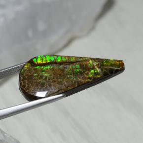 Ammolite Gemstone in 23.5 x 12 mm Size for Sale, Ammolite Stone in Multicolor Color