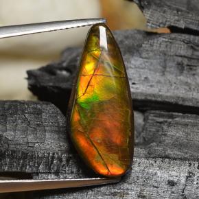 8.00 ct Multicolor Ammolite Gemstone, Ammolite Gem in Fancy Cabochon Shape for Sale.
