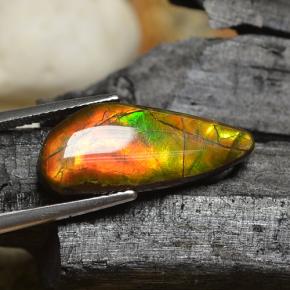 Ammolite Gemstone in 22.3 x 9.7 mm Size for Sale, Ammolite Stone in Multicolor Color