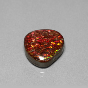 8.47 ct Multicolor Ammolite Gemstone, Ammolite Gem in Fancy Cabochon Shape for Sale.