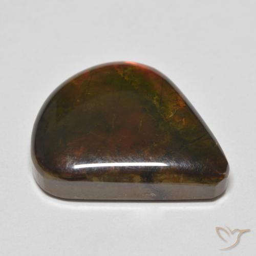 Ammolite Gemstone in 17.8 x 15.1 mm Size for Sale, Ammolite Stone in Multicolor Color