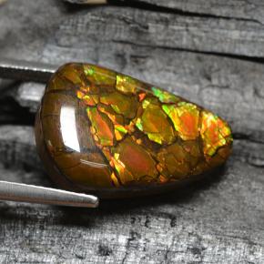 Ammolite Gemstone in 18.6 x 12.6 mm Size for Sale, Ammolite Stone in Multicolor Color