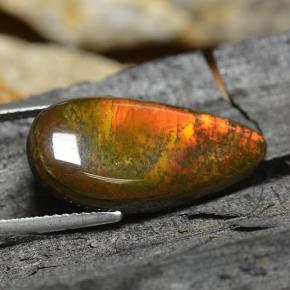 Ammolite Gemstone in 22.4 x 10.9 mm Size for Sale, Ammolite Stone in Multicolor Color