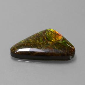9.50 ct Multicolor Ammolite Stone, Natural Ammolite in Shark Fin Cabochon Shape for Sale
