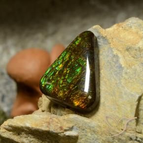 Ammolite Gemstone in 20.6 x 16.1 mm Size for Sale, Ammolite Stone in Multicolor Color