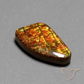 10.85 ct Fancy Ammolite, 21.8 x 12.2 mm From Canada, Photo A