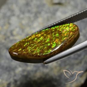 Ammolite Gemstone in 23.9 x 12.3 mm Size for Sale, Ammolite Stone in Multicolor Color