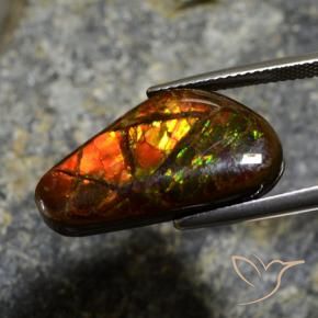 Ammolite Gemstone in 23.2 x 12.8 mm Size for Sale, Ammolite Stone in Multicolor Color