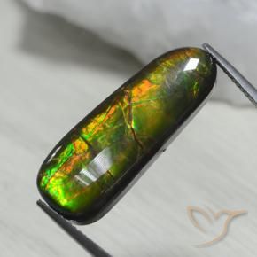 Ammolite Gemstone in 26.7 x 10.1 mm Size for Sale, Ammolite Stone in Multicolor Color