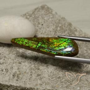 Ammolite Gemstone in 36 x 10.4 mm Size for Sale, Ammolite Stone in Multicolor Color