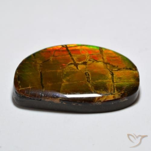 Ammolite Gemstone in 25 x 18 mm (calibrated) Size for Sale, Ammolite Stone in Multicolor Color