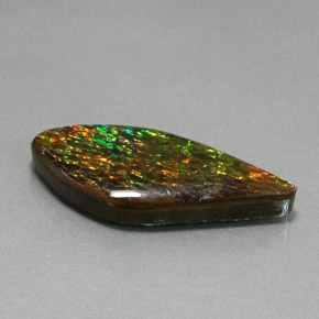 19.86 ct Multicolor Ammolite Stone, Natural Ammolite in Fancy Cabochon Shape for Sale