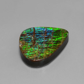 12.97 ct Multicolor Ammolite Stone, Natural Ammolite in Fancy Cabochon Shape for Sale