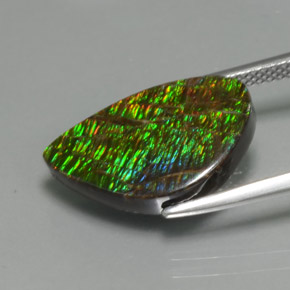 Ammolite Gemstone in 17.3 x 10.8 mm Size for Sale, Ammolite Stone in Multicolor Color