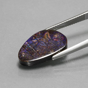 Ammolite Gemstone in 19.3 x 11.6 mm Size for Sale, Ammolite Stone in Multicolor Color