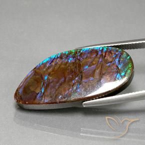 Ammolite Gemstone in 31.3 x 14.6 mm Size for Sale, Ammolite Stone in Multicolor Color