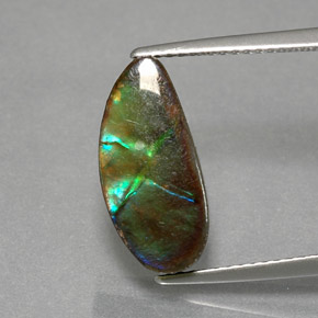 4.3ct Fancy Cabochon Multicolor Ammolite for sale thumb image of 4.3ct Fancy Cabochon Multicolor Ammolite (ID: 377654)