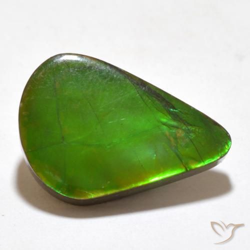 7.77 ct Multicolor Ammolite Stone, Natural Ammolite in Fancy Cabochon Shape for Sale
