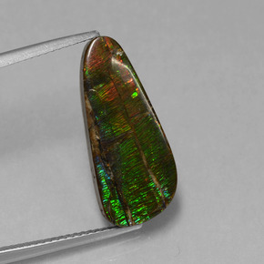 Multicolor Amolita Gema - 8ct Cabujón Elegante (ID: 447614)